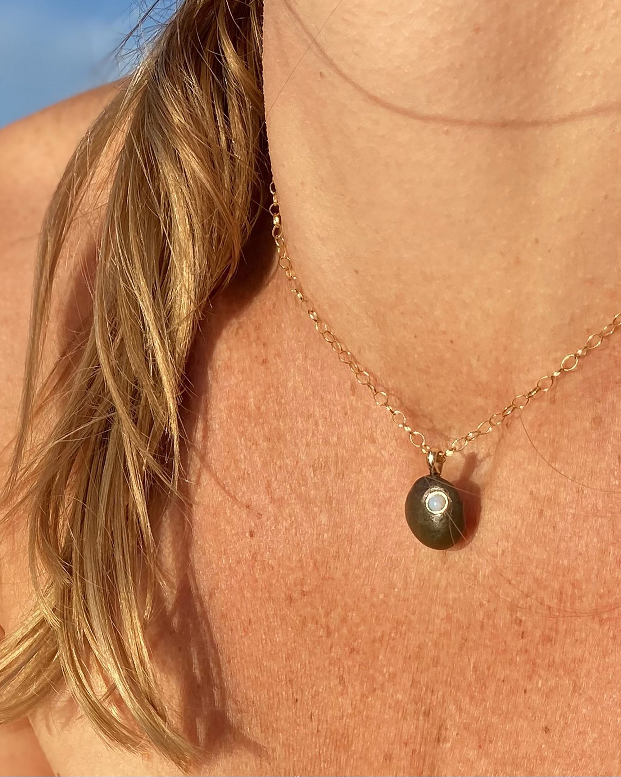 Opal + Sea Stone Necklace